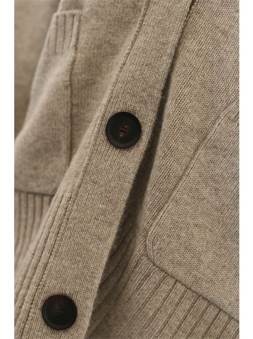 Cardigan Contemporary in misto lana e cashmere Greige Alpha studio | AD-4263E2016